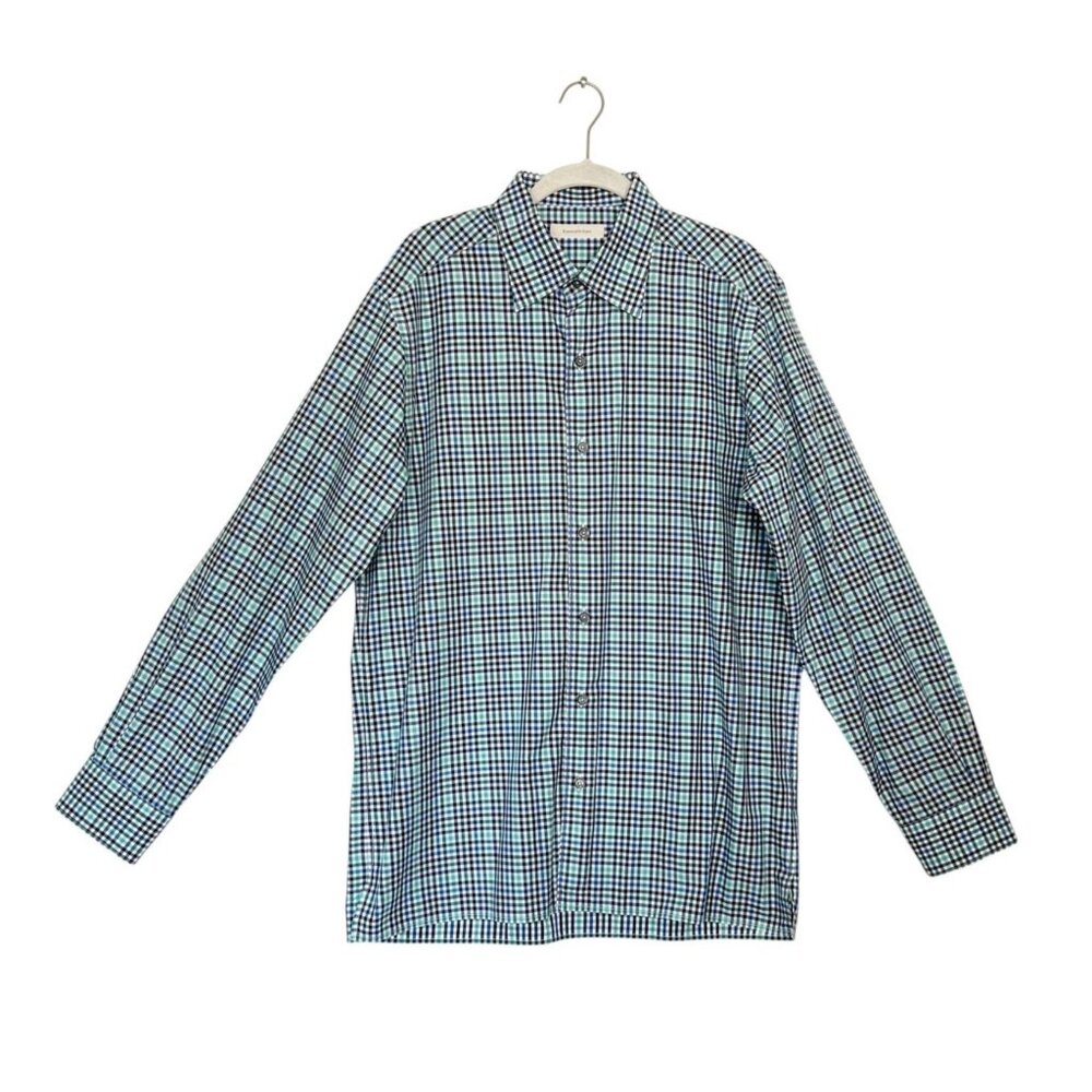 Ermenegildo Zegna Men's Multicolor Plaid Button Up Shirt - Sz L